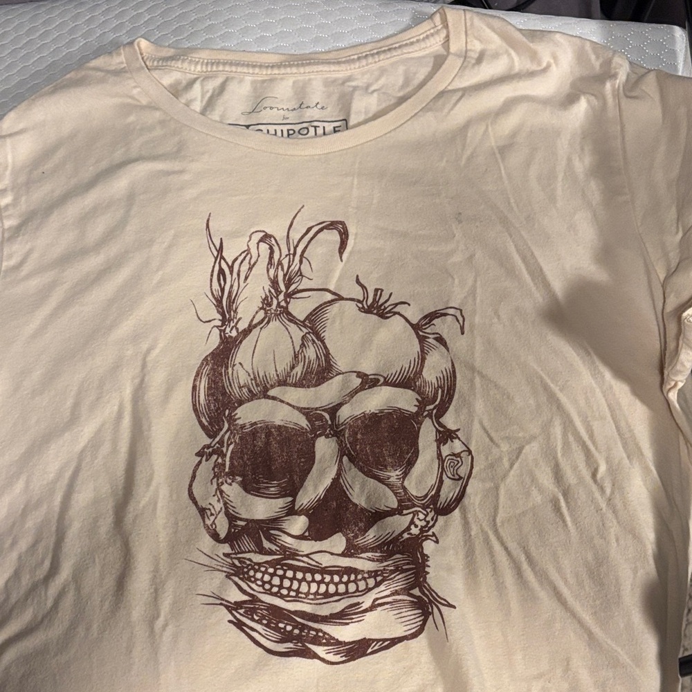 Loomstate Cream and Brown Graphic Tee